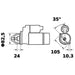 Mahle Starter Motor 12V 11 Tooth CW 2KW MS298 STARTER MOTOR MAHLE - Micks Gone Bush