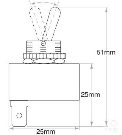 OEX Toggle Switch On/off Spst 10A 12V Part No. ACX3805BL SWITCH OEX - Micks Gone Bush