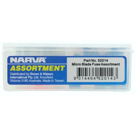 Narva Micro Blade Fuse Assortment 71 Piece Kit 52014 FUSE ASSORTMENT NARVA - Micks Gone Bush