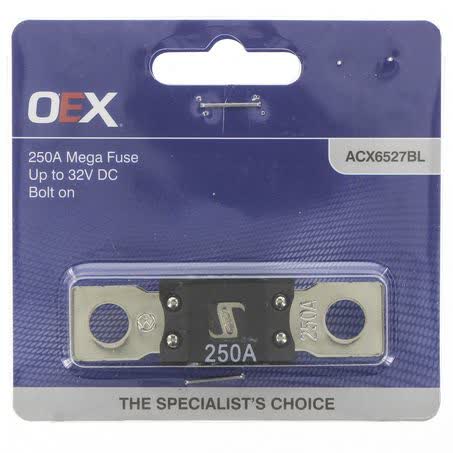 OEX Mega Fuse 250A Bolt On Single Pack 32V DC SF51 Part No. ACX6527BL FUSE OEX - Micks Gone Bush