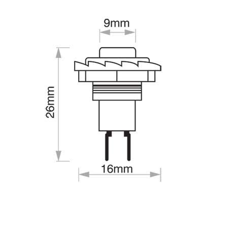 Narva Micro Push Button Switch Momentary On Spst 6A 12V Part No. 60038BL SWITCH NARVA - Micks Gone Bush