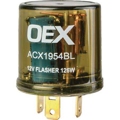 OEX Flasher Relay 3 Pin 12V Electronic Magnetic ACX1954BL FLASHER UNIT OEX - Micks Gone Bush