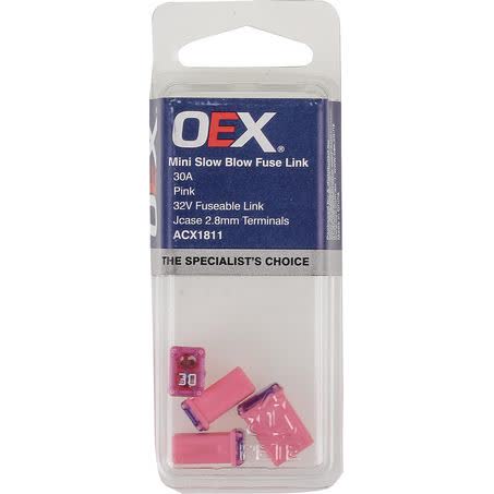 OEX Fusible Link Micro Female M Case 30A Pink Pack Of 4 ACX1811 FUSIBLE LINK OEX - Micks Gone Bush