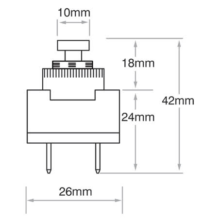 Narva Push Button Switch Momentary On Spst 16A 12V 60040BL SWITCH NARVA - Micks Gone Bush