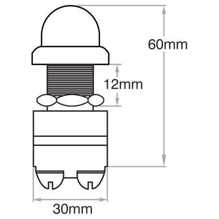 Cole Hersee Push Button Switch 35A At 12V 90030BL SWITCH COLE HERSEE - Micks Gone Bush