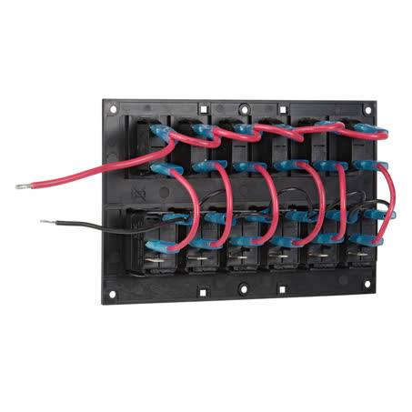 Narva 8 Way Rocker Switch Panel Off/on Spst Red LED 20A 12V Part No. 63196 SWITCH MOUNT/ PANEL NARVA - Micks Gone Bush