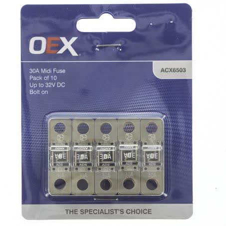 OEX Midi Fuse 30A Bolt On Pack Of 10 ACX6503 FUSE OEX - Micks Gone Bush