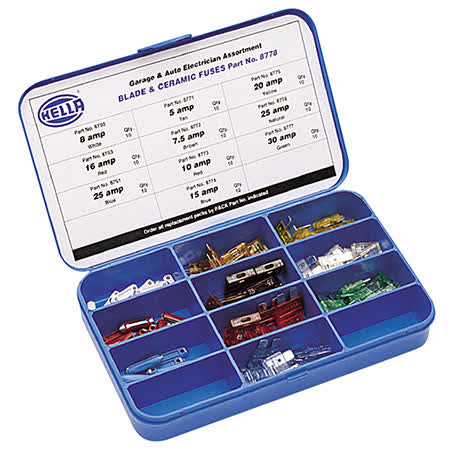 Hella Blade & Ceramic Fuse Assortment Part No. 8778 FUSE ASSORTMENT HELLA - Micks Gone Bush