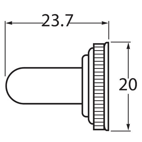 Hella Toggle Switch Boot 15/32"-32 Thread Part No. 4452 SWITCH BOOT HELLA - Micks Gone Bush