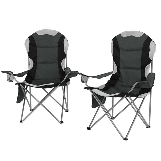 Weisshorn 2X Portable Folding Camping Chairs with Armrests Outdoor > Camping Weisshorn    - Micks Gone Bush