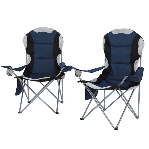 Weisshorn Portable Folding Camping Chairs with Drink Holder and Organizer - Set of 2 Outdoor > Camping Weisshorn    - Micks Gone Bush
