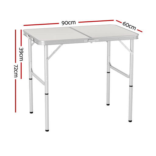 Adjustable Portable Outdoor Folding Camping Table 90CM Outdoor > Camping Weisshorn    - Micks Gone Bush