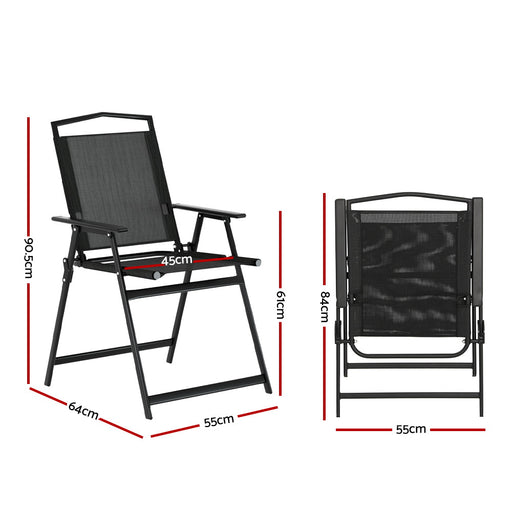 Outdoor Folding Chair with Steel Frame and Water-Resistant Fabric Furniture > Outdoor Micks Gone Bush    - Micks Gone Bush