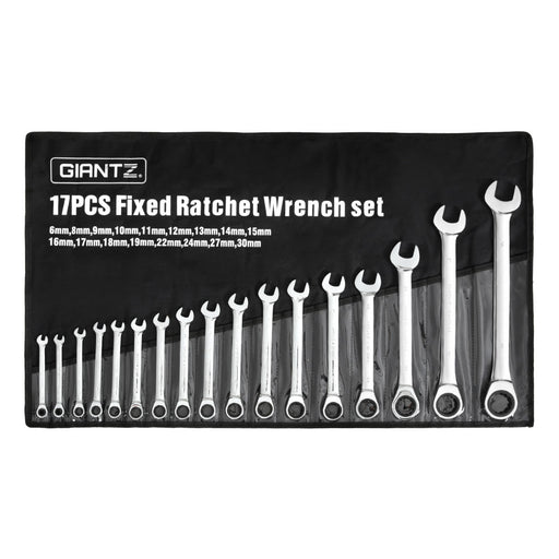Cope with Every Bolt Giantz 17pcs Metric Ratchet Spanner Set 6MM-30MM Tools > Other Tools Giantz    - Micks Gone Bush