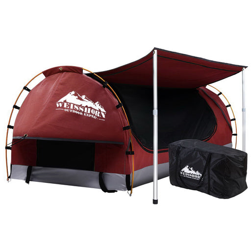 Weisshorn Double Swag Camping Swag with Mattress - Red Outdoor > Camping Weisshorn    - Micks Gone Bush