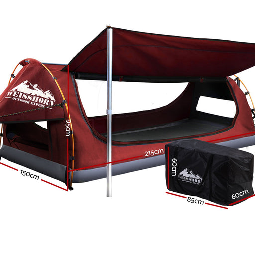 Weisshorn Double Swag Camping Swag with Mattress - Red Outdoor > Camping Weisshorn    - Micks Gone Bush