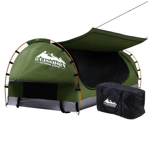 Weisshorn King Single Camping Swag with Canvas Dome Tent Outdoor > Camping Weisshorn    - Micks Gone Bush