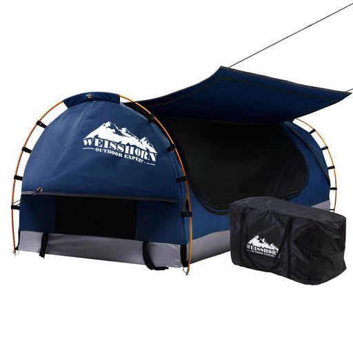 Weisshorn Swag King Single Camping Dome Tent with Mattress - Dark Blue Outdoor > Camping Weisshorn    - Micks Gone Bush