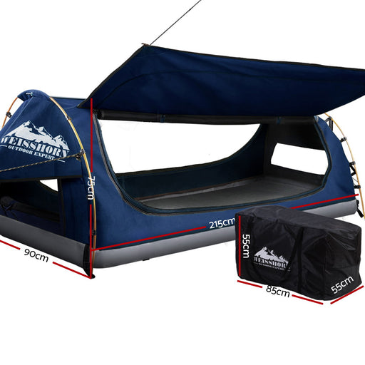 Weisshorn Swag King Single Camping Dome Tent with Mattress - Dark Blue Outdoor > Camping Weisshorn    - Micks Gone Bush