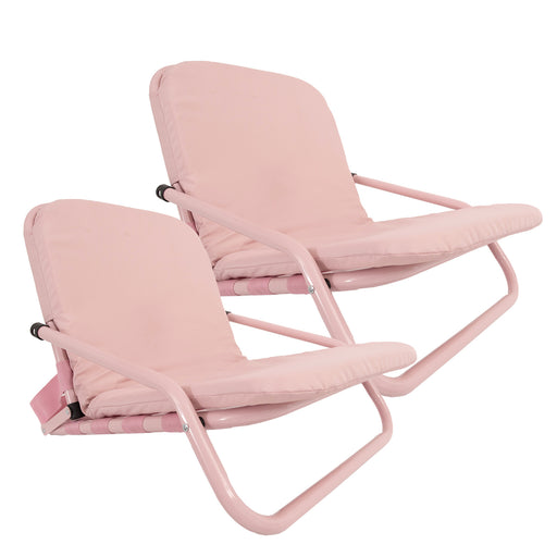 Portable Pink 2-Pack Folding Beach Chairs Outdoor > Camping Micks Gone Bush    - Micks Gone Bush