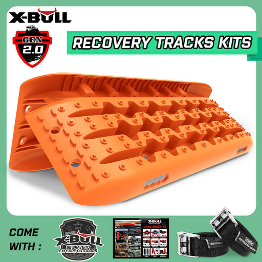 X-BULL KIT1 Recovery track Board Traction Sand trucks strap mounting 4x4 Sand Snow Car ORANGE Auto Accessories > 4WD & Recovery X-BULL    - Micks Gone Bush