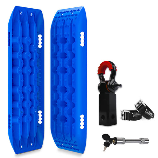 X-BULL Hitch Receiver 5T Recovery Receiver With 2PCS Recovery tracks Boards Gen2.0 Blue Auto Accessories > 4WD & Recovery Micks Gone Bush    - Micks Gone Bush