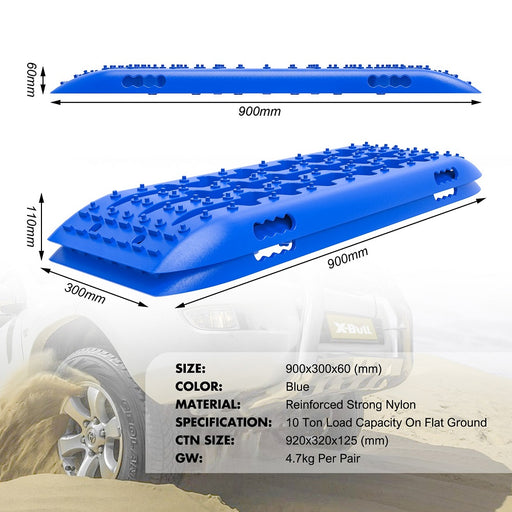 X-BULL Hitch Receiver 5T Recovery Receiver With 2PCS Recovery tracks Boards Gen2.0 Blue Auto Accessories > 4WD & Recovery Micks Gone Bush    - Micks Gone Bush
