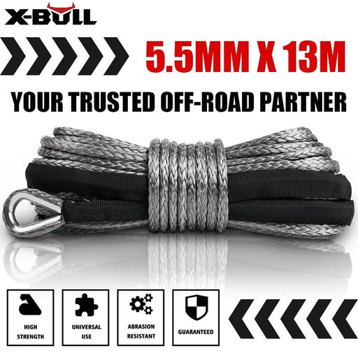 X-BULL Electric Winch 12V 5000LBS Wireless Steel Cable ATV Boat With 13M Synthetic Rope Auto Accessories > 4WD & Recovery Micks Gone Bush    - Micks Gone Bush