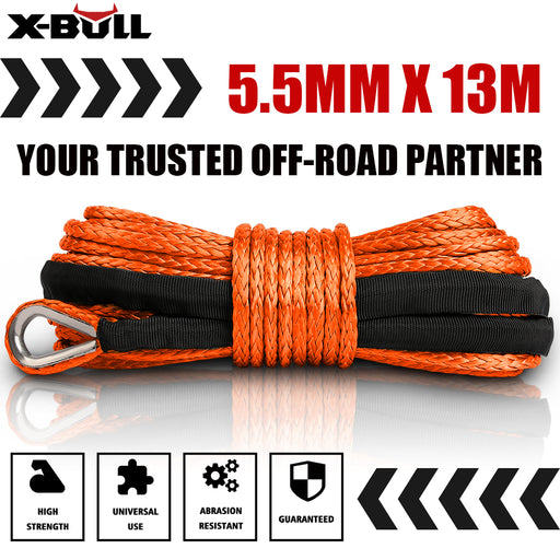 X-BULL 12V Electric Winch 4500LB Winch Boat Trailer Steel Cable With 5.5MX13M Synthetic Rope Orange Auto Accessories > 4WD & Recovery Micks Gone Bush    - Micks Gone Bush
