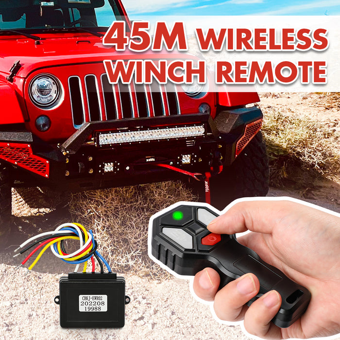 X-BULL Winch Solenoid Relay Wiring Controller 500A 12V and 150ft Wireless Remote 4T Block Pulley Auto Accessories > 4WD & Recovery Micks Gone Bush    - Micks Gone Bush
