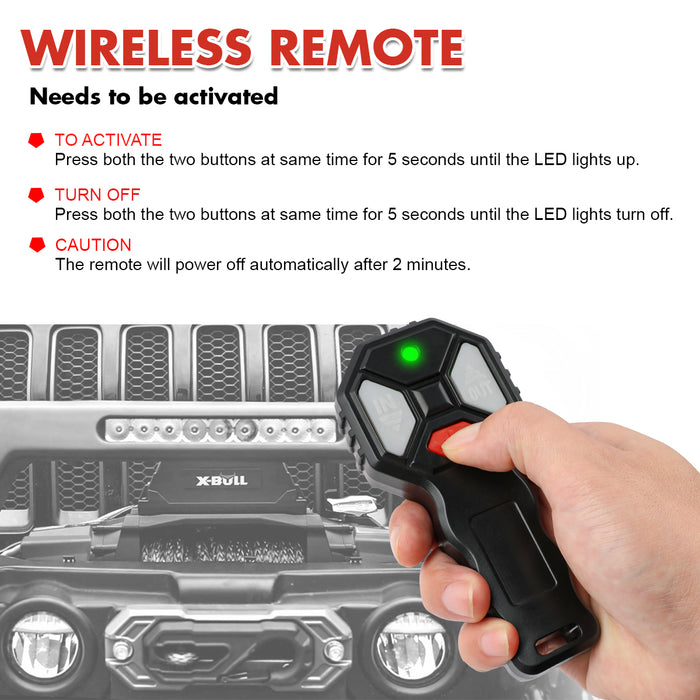 X-BULL Winch Solenoid Relay Wiring Controller 500A 12V and 150ft Wireless Remote 4T Block Pulley Auto Accessories > 4WD & Recovery Micks Gone Bush    - Micks Gone Bush