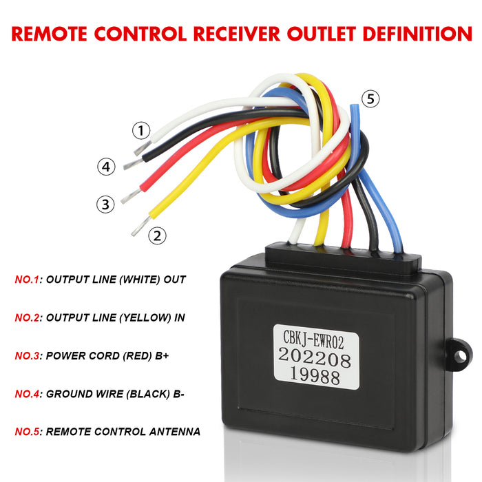 X-BULL Winch Solenoid Relay Wiring Controller 500A 12V and 150ft Wireless Remote 4T Block Pulley Auto Accessories > 4WD & Recovery Micks Gone Bush    - Micks Gone Bush