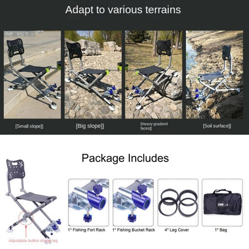 Fishing Chair With Aluminum Alloy For All-Terrains Portable Multifunctional Folding Adjustable Reclining Chair With Hind Legs Outdoor > Fishing Micks Gone Bush    - Micks Gone Bush