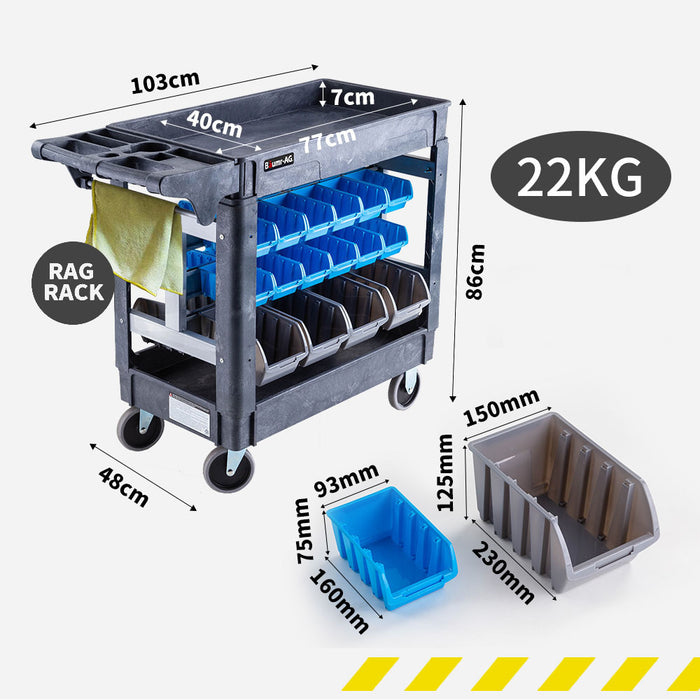 Baumr-AG Tough Utility Storage Trolley for Workshop Tool Organization Tools > Tools Storage Micks Gone Bush    - Micks Gone Bush