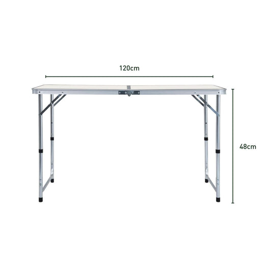 KILIROO Camping Table 120cm Silver (With 4 Chairs) - Lightweight and Portable Foldable Design Outdoor > Camping Micks Gone Bush    - Micks Gone Bush
