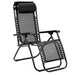 Zero Gravity Reclining Deck Lounge Chair with Padded Headrest - Black Furniture > Bar Stools & Chairs Micks Gone Bush    - Micks Gone Bush