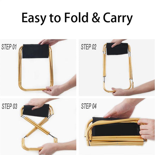 Aluminum Camping Stool Portable Folding Sports Travel Camp Fishing Chair Outdoor Small Outdoor > Camping Micks Gone Bush    - Micks Gone Bush