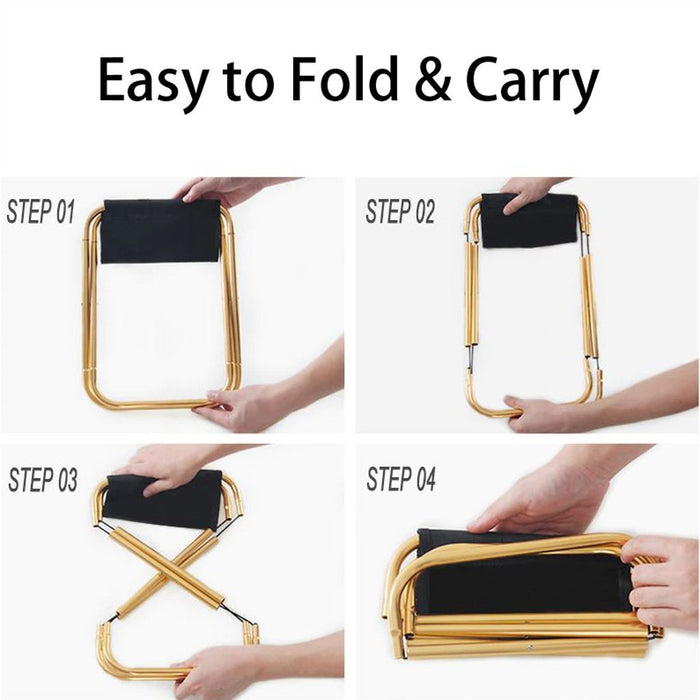 Aluminum Camping Stool Portable Folding Sports Travel Camp Fishing Chair Outdoor Small Outdoor > Camping Micks Gone Bush    - Micks Gone Bush