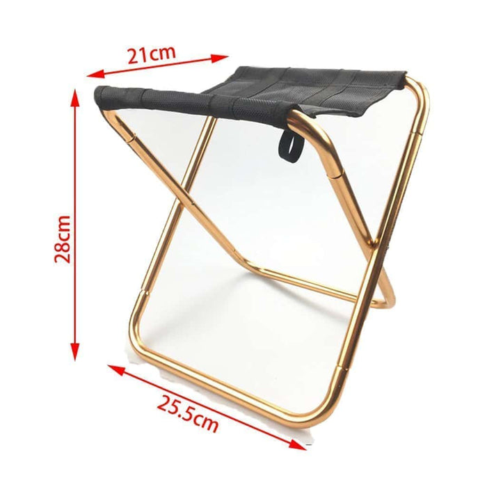 Aluminum Camping Stool Portable Folding Sports Travel Camp Fishing Chair Outdoor Small Outdoor > Camping Micks Gone Bush    - Micks Gone Bush