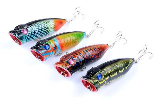 4X 6.5cm Popper Poppers Fishing Lure Lures Surface Tackle Saltwater Outdoor > Fishing Micks Gone Bush    - Micks Gone Bush