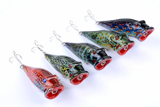 5X 8cm Popper Poppers Fishing Lure Lures Surface Tackle Fresh Saltwater Outdoor > Fishing Micks Gone Bush    - Micks Gone Bush