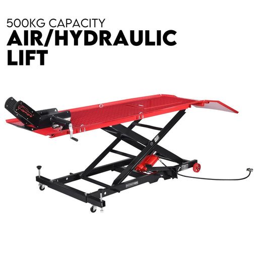 Effortless Bike Raising 500kg Motorcycle Hydraulic Lift Table with Air Jack Auto Accessories > Auto Accessories Others Micks Gone Bush    - Micks Gone Bush