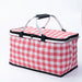 Collapsible Insulated Picnic Basket with Portable Aluminum Film and Oxford Cloth - Red Grid Outdoor > Picnic Micks Gone Bush    - Micks Gone Bush