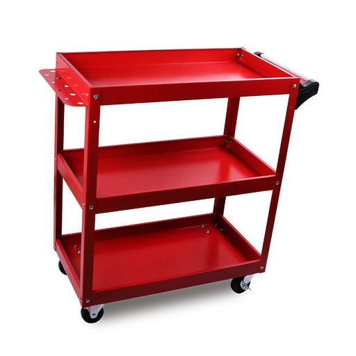 Red Heavy-Duty 3-Tier Tool Cart Trolley for Garage and Workshop Storage 150KG Organizer Tools > Tools Storage Micks Gone Bush    - Micks Gone Bush