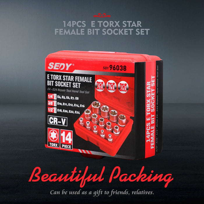 Complete Precision 14Pc E-Torx Socket Set E4-E24 with Case Tools > Other Tools Micks Gone Bush    - Micks Gone Bush
