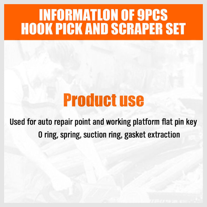 Detail-Oriented Tools 9pc Hook and Pick Set with Non-Slip Handles Tools > Other Tools Micks Gone Bush    - Micks Gone Bush