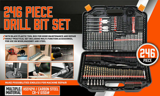 Complete Drilling Solution 246Pc Combination Drill Bit Set for Various Materials Tools > Other Tools Micks Gone Bush    - Micks Gone Bush